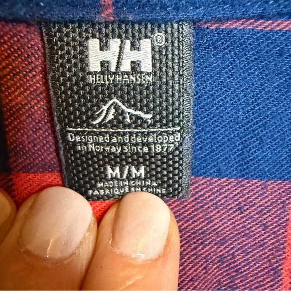 Helly Hansen | Lokka Flannel Blue and Red Checkered Shirt | 100% Cotton | Sz M - Picture 4 of 7